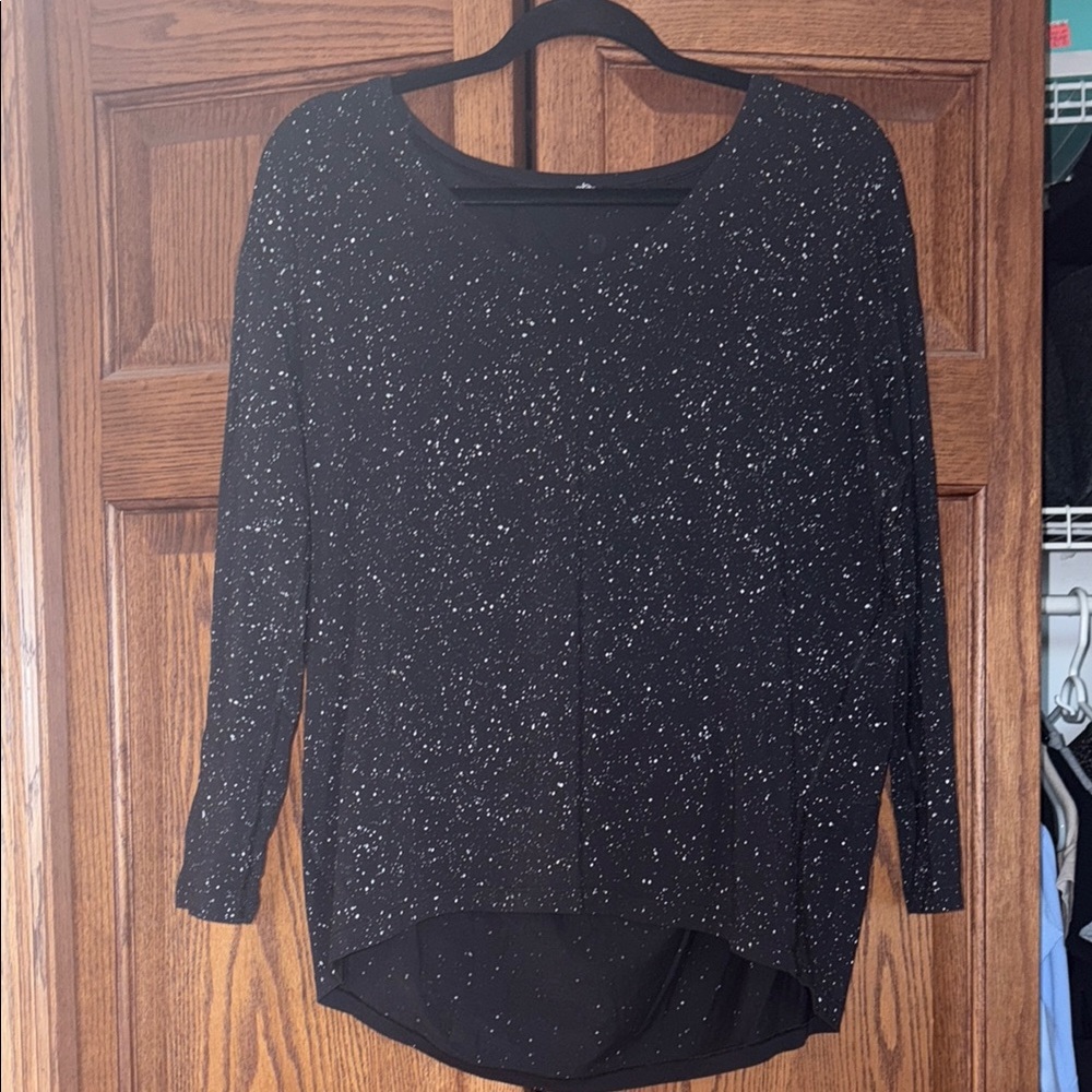 Black Speckle Women's Top